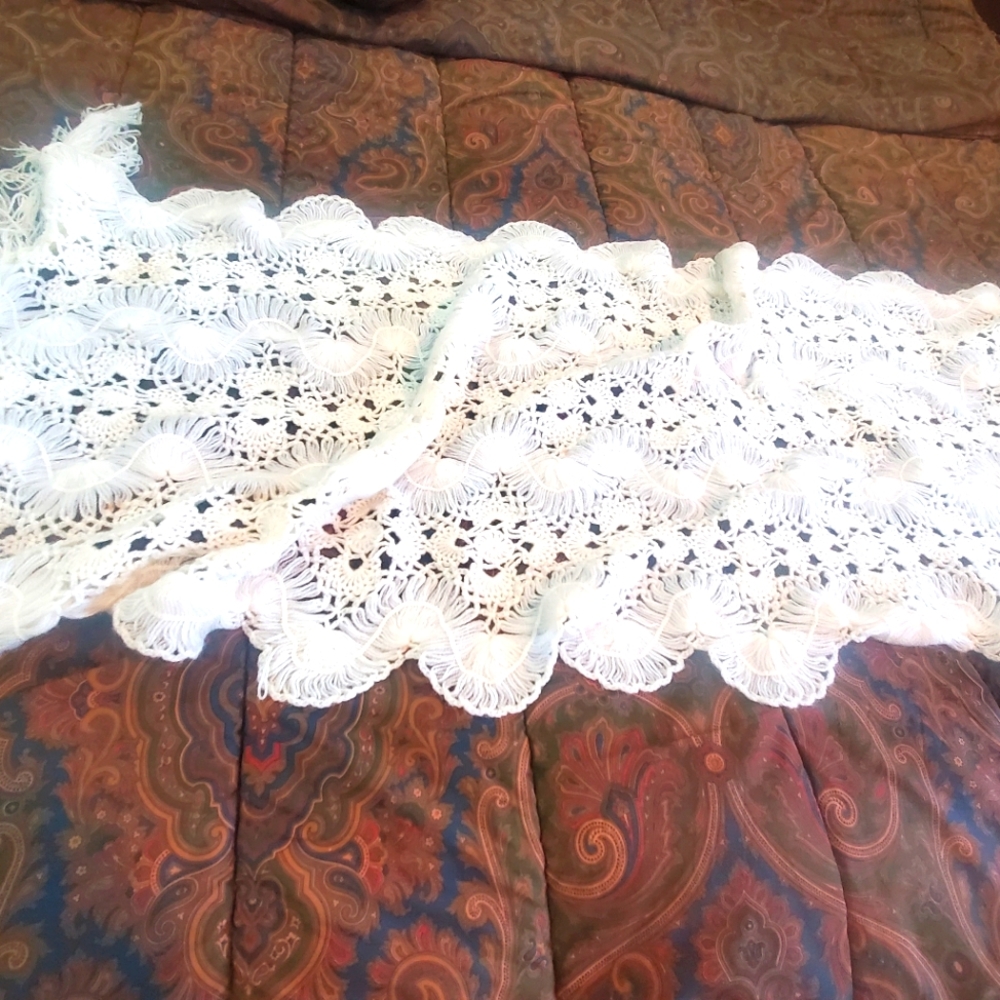 Shawl (Fine Wool-Hand Crochet)